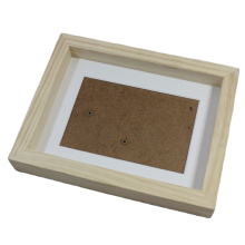 high quality wholesale custom 8x8 Magnetic Natural 3D Deep Wood Shadow Box Photo Picture Frame